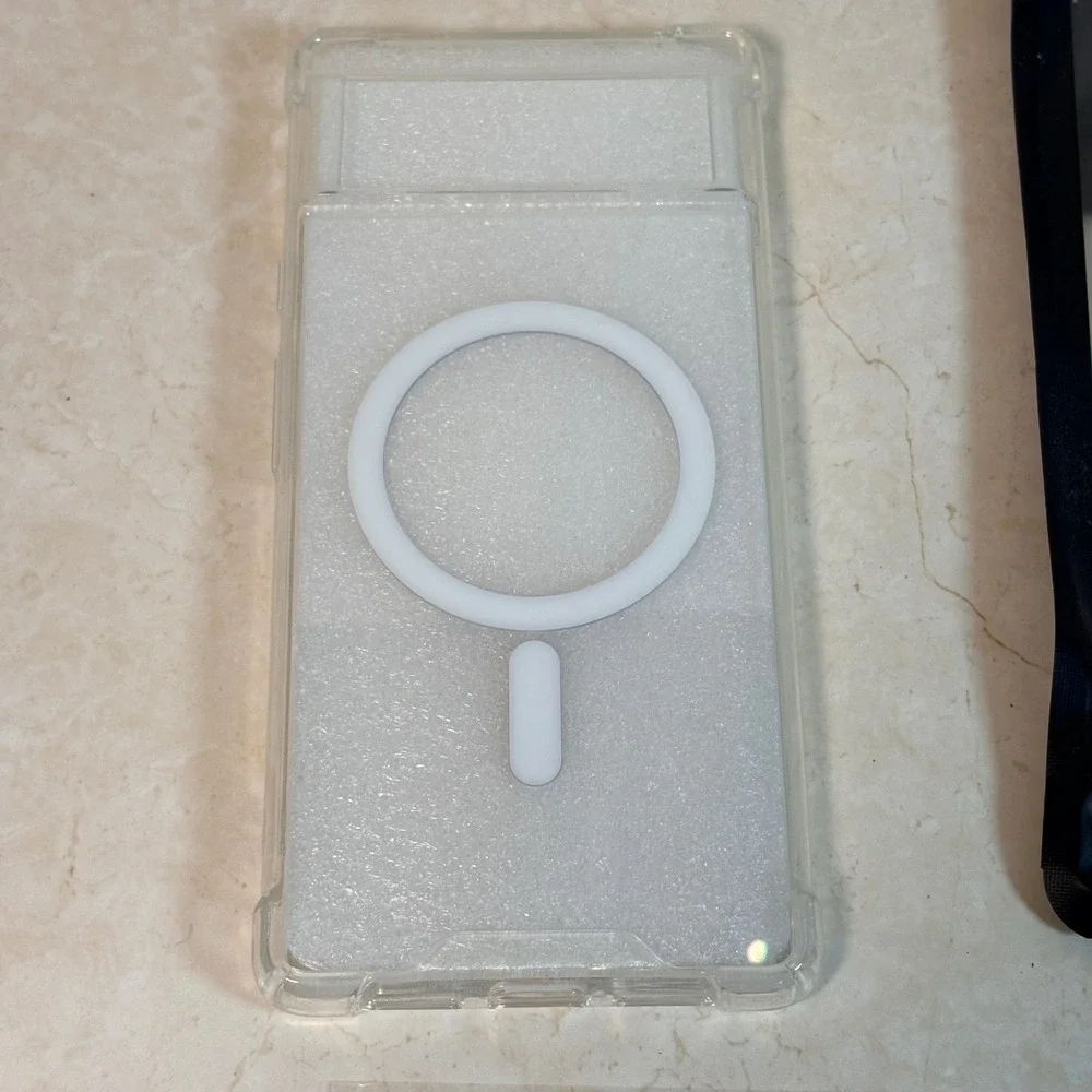 KIOMY Clear Magnetic Case for Google Pixel‎ 7 Wireless Charging Shockproof Cover